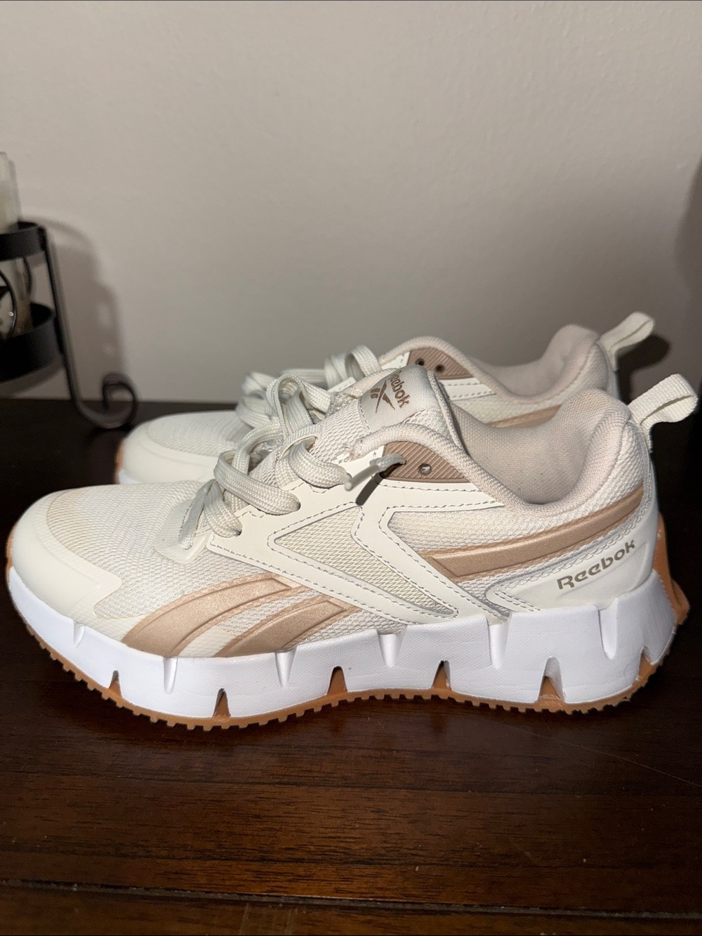 Reebok Trail Runner Sneakers - Cream & Tan